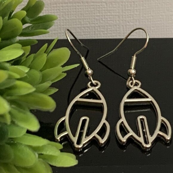Rocket Earring, Space Ship Earring, Science Earring, Space Earring, Gift Idea - Picture 2 of 5